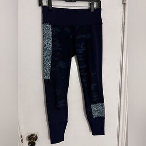 Lululemon blue navy camo patchwork leggings